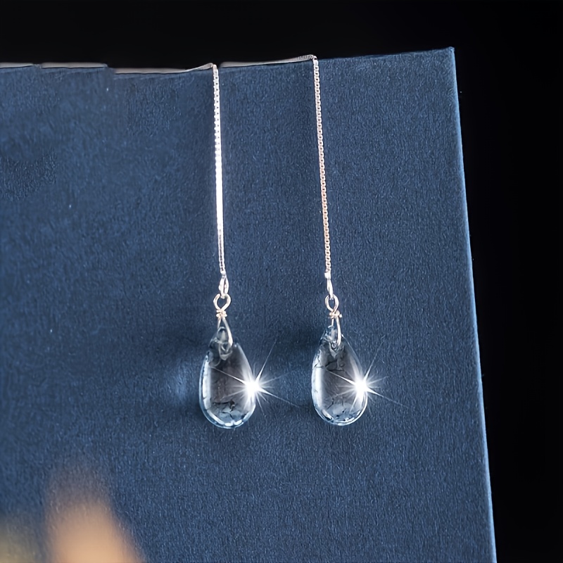 Women's Teardrop-shaped Mermaid Tear Earrings, Elegant Design